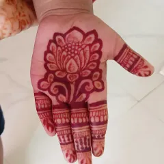 The final stain. This deep, reddish-brown color is what you get from high-quality, chemical-free henna.