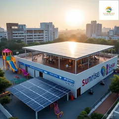This is a great example of how solar can power a business and community space. We installed a full solar rooftop system for this commercial building, along with a solar carport in the parking area. It’s a smart way to use space, generate clean energy, and reduce operating costs significantly.