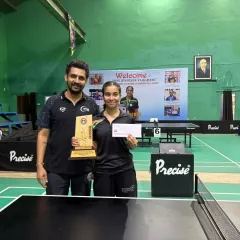 Here I am with Naisha Rewaskar at the 3rd Maharashtra State Ranking Tournament in Nagpur. She had a phenomenal run, winning the U-15 Girls title and finishing as a finalist in the U-17 category.