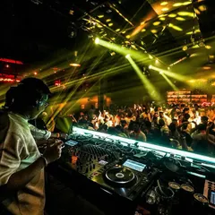 A shot from my console during the Holi 2024 party. The laser light show was spectacular and added so much to the high-energy atmosphere.