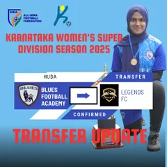 We create real pathways to the next level. We are proud to see our defender and captain, Huda, transfer to Lengths Football Club to compete in the Karnataka Women's Super Division League.