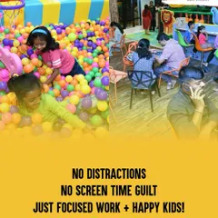 No distractions, no screen time guilt. Just focused work for you and happy, active kids for them. Our café is the perfect solution for busy parents.