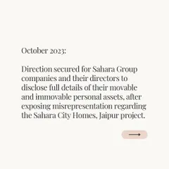 A critical step in the Sahara case was securing this direction for the directors to disclose their personal assets. This order was instrumental in exposing misrepresentation and ensuring accountability.