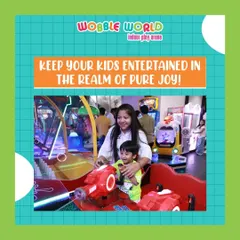A mother and son team up on one of our arcade-style games. It's a great way for parents and kids to play together.