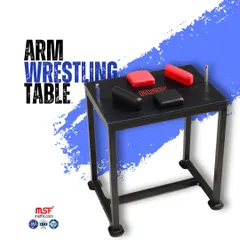 A graphic showcasing the Arm Wrestling Table, a perfect addition for gyms looking to host strength competitions.