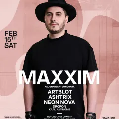 The flyer for a show in Goa at Raeeth, supporting Maxxim from Anjunadeep. Bringing melodic vibes to the shores of Vagator.
