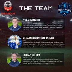 We connect our players with top-tier international expertise. Through our partnership with Football Events International, our athletes get guidance from UEFA licensed coaches like Vesa Korhonen, Benjamin Kinnunen Nassiri, and former Premier League player Joonas Kolkka, who bring world-class development methodologies to our club.