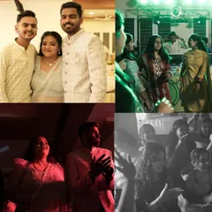 A collage from a beautiful engagement party I performed at. It's all about creating the right vibe, from romantic tracks for the couple to upbeat songs that get all the guests dancing.