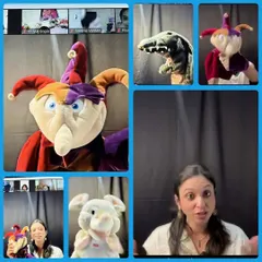 A collage from a virtual puppet storytelling session for DPS Gurgaon. The review highlights how the session captivated the young audience, enhanced creativity, and left the children thrilled and eager for more.