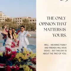 The only opinion that matters is yours. While well-meaning family and friends will have ideas, I am here to ensure this day is about the two of you.