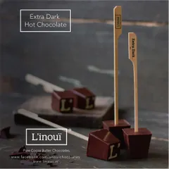 For those who believe in the real taste of pure chocolate, we offer our Extra Dark Hot Chocolate dips. These solid blocks of intense dark chocolate melt into a deeply satisfying beverage.