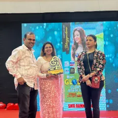 On stage at the Global Glory Awards. Being recognized among industry peers is a true honor.