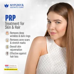 PRP is a versatile treatment for both skin and hair. For hair, it's highly effective against hair loss by rejuvenating the scalp. For skin, it helps reduce wrinkles, fade acne scars, and provides overall rejuvenation.