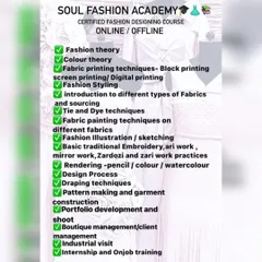 Our certified fashion designing course is available both online and offline, covering theory, practicals, and real world industry exposure.