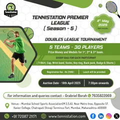 Our TenniStation Premier League is designed for serious doubles players. The experience includes a professional player auction, a complete player kit with a goody bag, provided lunch, and prize money for the top teams, ensuring you can focus purely on your game.