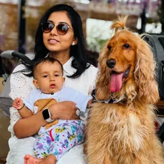 Our family enjoying a day out at Therpup Resort. It's wonderful to find places where the whole family, including Posto, is welcome.