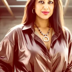 A confident and stylish look in a satin shirt. This photo represents my attitude: be original, create your own style, and don't try to copy others.