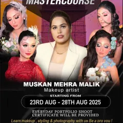 The most demanded 6-day advance makeup mastercourse is here. This course includes everyday portfolio shoots, with all outfits and jewelry provided.