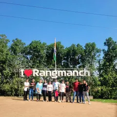 We believe learning should be fun and memorable. Here's our group of students and teachers during our one-day outing to Rangmanch. These trips help us bond as a community and give students a well deserved break.