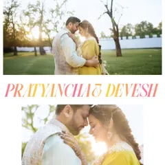 A collage showing a couple sharing an intimate moment during their Haldi ceremony, beautifully backlit by the golden hour sun.