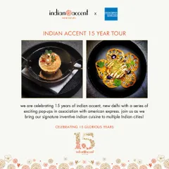 India, are you ready? We are celebrating 15 years of Indian Accent with a series of exciting pop-ups, bringing our signature inventive Indian cuisine to multiple cities. Save the dates.