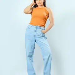 A simple and confident pose against a clean white background, ideal for commercial and lifestyle modeling portfolios.