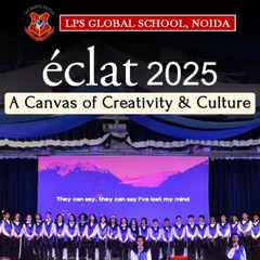 'éclat', our annual exhibition and cultural extravaganza, is a canvas of creativity and culture. This poster highlights the school choir's performance of "A Million Dreams," setting a mesmerizing tone for a day filled with artistic and innovative showcases.
