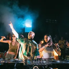 Leading the crowd from behind the decks during a massive night in Delhi. The energy was flowing both ways.