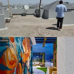 This series of images shows the "before" site next to the "design" render. This is the first step in my process, ensuring you and I are perfectly aligned on the vision before any construction begins.