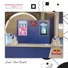 A look at our fully-stocked and branded Red Bull mobile bar setup, complete with custom menus for Red Bull Infusions.