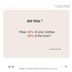 If you wear only 20% of your clothes 80% of the time, it's a clear sign that your wardrobe is filled with pieces that don't serve your current style or needs. My goal is to make 100% of your closet work for you.