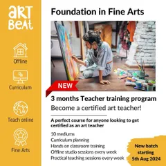 Become a certified art teacher with our 3-month teacher training program. This new course covers 10 mediums, curriculum planning, and gives you the hands-on experience you need.