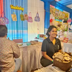 Here I am at our stall during the Kukdukoo Fest. It was a whirlwind three days, but I am so grateful for the experience and the chance to bring our creative activities to a new city.