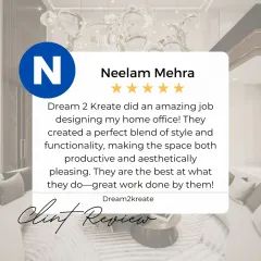 Thank you, Neelam, for trusting me with your home office. I'm happy I could create a space that is both productive and aesthetically pleasing for you.