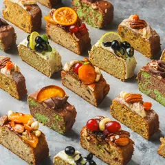 These beautiful slices of winter tea cakes are from my Christmas special workshop. I teach a variety of egg-free recipes like Lemon Pistachio Cake, Sticky Date & Espresso Bundt, and a Desi Til Gud Cake.