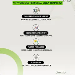 The benefits of personal training include a tailored approach, dedicated attention from an expert instructor, faster progress with personalized feedback, and the flexibility to train at your convenience.