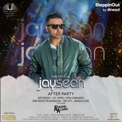 The official poster for the Jay Sean afterparty where I was the featured DJ. It was a super exciting night at One Night in Bangkok.