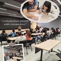 My workshops are all about interaction. Here, we paired "underpackers" with "overpackers" for a fun challenge, helping them learn from each other's habits and find a happy medium for their next trip.