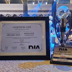 We are honored to be recognized by the industry. This Certificate of Excellence for "Landscape & Outdoor Furniture" is a testament to our team's hard work and dedication.