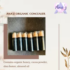 My organic concealer is made with natural ingredients like honey, cocoa powder, and shea butter to give you great coverage without the harmful chemicals.