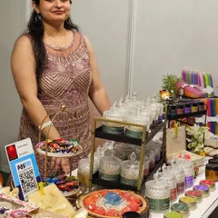 Here I am at my stall on Day 2 of an exhibition. I was overwhelmed by the fantastic support and positive energy from everyone who visited.