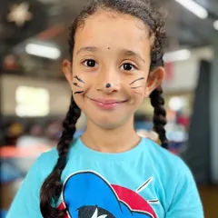 Stay pawsitive. We love to have fun and be silly, like with this cute face paint during one of our studio events.
