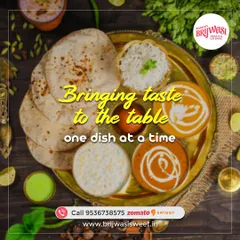 I am bringing taste to the table, one dish at a time. This thali offers a perfectly balanced meal with a variety of flavors, from savory curries to cooling raita.