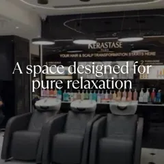 A space designed for pure relaxation. Our hair wash stations feature comfortable, ergonomic chairs where you can lay back and enjoy a calming scalp massage.