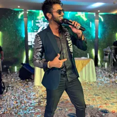 Another shot from a high-energy wedding performance. The confetti, the smiles, the music, it all comes together for a perfect celebration.
