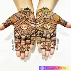 The first Roka bride of the season. This design features her wedding date and the couple's initials, surrounded by beautiful lotus and geometric patterns.