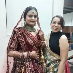 Another happy moment with the bride. She looks absolutely stunning in her wedding lehenga.
