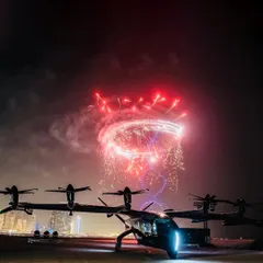 I design comprehensive spectacles by combining multiple visual elements. A drone show can be powerfully enhanced with fireworks, audio narration, laser displays, and projection mapping to create a fully immersive and high-impact event.