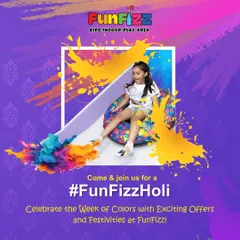 Sliding into the Holi festivities! Our donut tube slide is a fun ride for kids of all ages, providing a safe and exciting experience.