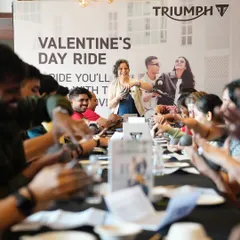 Pottery is a fantastic way for teams to unwind and connect. Here I am guiding the team from Triumph Motorcycles through a special Valentine's Day workshop, swapping horsepower for hand power.
